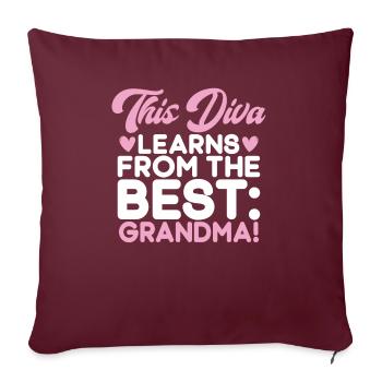 Granddaughter Gifts - Sofa pillowcase 17,3'' x 17,3'' (45 x 45 cm) - burgundy - Front
