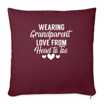 Granddaughter Gifts - Sofa pillowcase 17,3'' x 17,3'' (45 x 45 cm) - burgundy - Front