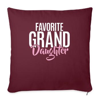 Granddaughter Gifts - Sofa pillowcase 17,3'' x 17,3'' (45 x 45 cm) - burgundy - Front