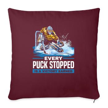 Hockey sur glace Gardien de but Gardien de but Gardien de but - Housse de coussin décorative 45 x 45 cm - bordeaux - Devant