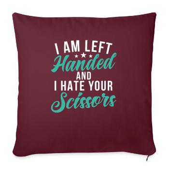 Left Handers Gifts - Sofa pillowcase 17,3'' x 17,3'' (45 x 45 cm) - burgundy - Front