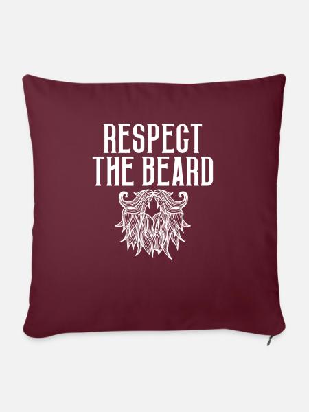 Giftidea Beard Men - Sofakissenbezug 45 x 45 cm - Burgunderrot