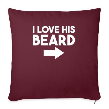 Giftidea Beard Men - Sofakissenbezug 45 x 45 cm - Burgunderrot - Vorne