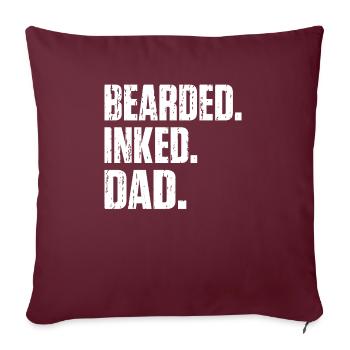 Giftidea Beard Men - Sofa pillowcase 17,3'' x 17,3'' (45 x 45 cm) - burgundy - Front