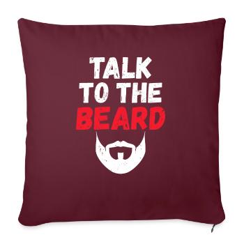 Giftidea Beard Men - Sofa pillowcase 17,3'' x 17,3'' (45 x 45 cm) - burgundy - Front
