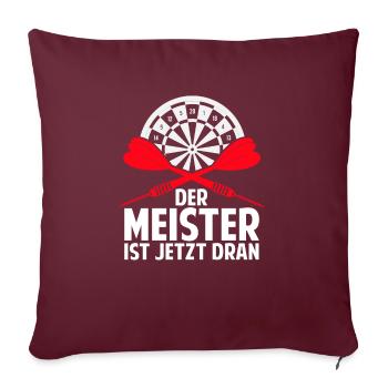 Fléchettes drôles et cadeaux de fléchettes pour les joueurs de fléchettes - Housse de coussin décorative 45 x 45 cm - bordeaux - Devant