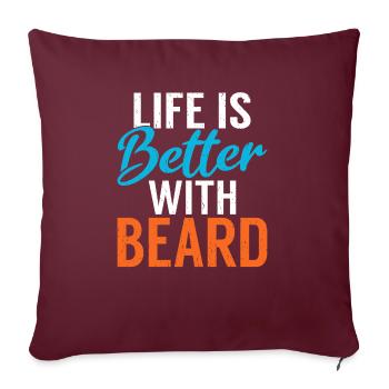 Giftidea Beard Men - Sofakissenbezug 45 x 45 cm - Burgunderrot - Vorne