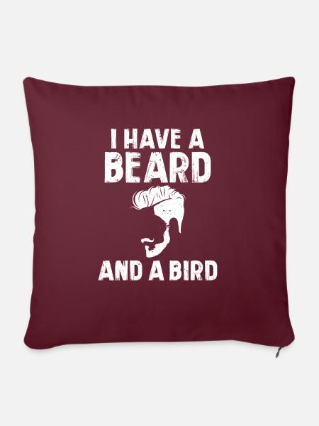 Giftidea Beard Men - Sofakissenbezug 45 x 45 cm - Burgunderrot