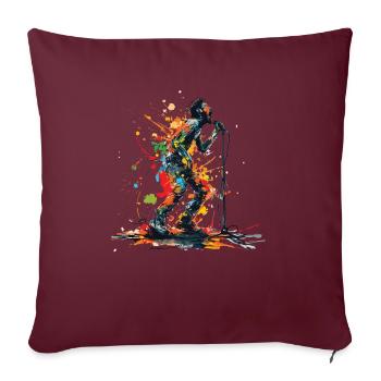 Poet Spoken Word Stand-Up Komedian - Sofakissenbezug 45 x 45 cm - Burgunderrot - Vorne