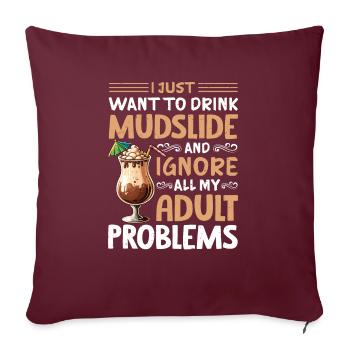 Cocktail de coulée de boue - Housse de coussin décorative 45 x 45 cm - bordeaux - Devant