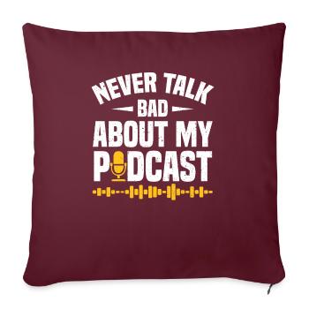 Podcaster Podcast - Housse de coussin décorative 45 x 45 cm - bordeaux - Devant