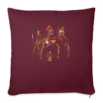 Guerre de Troie Guerrier Grèce antique Mythologie grecque - Housse de coussin décorative 45 x 45 cm - bordeaux - Devant