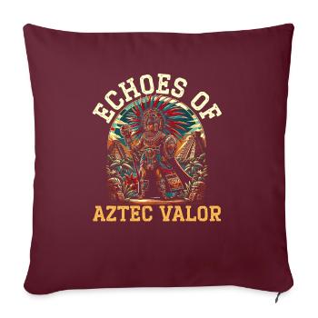 Guerrier aztèque Civilisation aztèque mexicaine indigène - Housse de coussin décorative 45 x 45 cm - bordeaux - Devant
