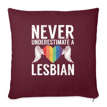 Lesbian Gifts - Sofakissenbezug 45 x 45 cm - Burgunderrot - Vorne