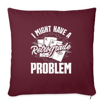 Planètes rétrogrades Mercure rétrograde - Housse de coussin décorative 45 x 45 cm - bordeaux - Devant