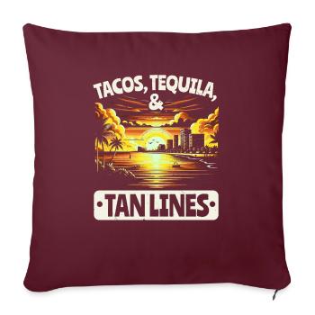 Cancún Mexique Pride Vacances Mexique Voyage Mexicain - Housse de coussin décorative 45 x 45 cm - bordeaux - Devant