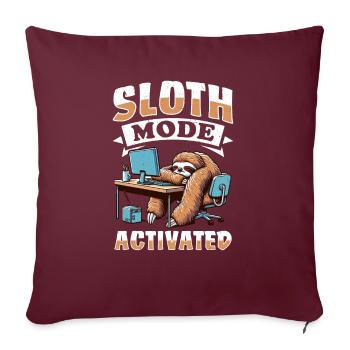 Bureau Humour Affaires Bureau à domicile Paresseux - Housse de coussin décorative 45 x 45 cm - bordeaux - Devant