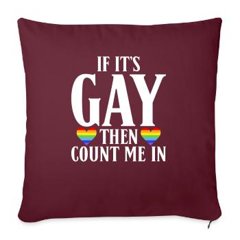 Gay Gifts - Sofakissenbezug 45 x 45 cm - Burgunderrot - Vorne