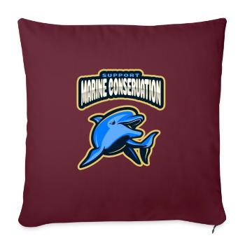 Marine Conservation - Housse de coussin décorative 45 x 45 cm - bordeaux - Devant