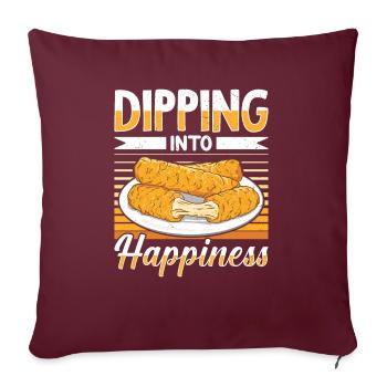 Bâtonnets de mozzarella au fromage - Housse de coussin décorative 45 x 45 cm - bordeaux - Devant