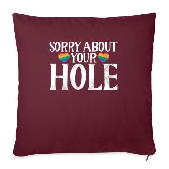 Gay Gifts - Sofa pillowcase 17,3'' x 17,3'' (45 x 45 cm) - burgundy - Front