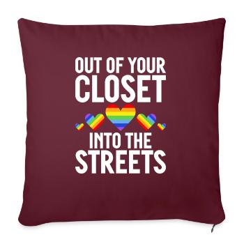 Gay Gifts - Sofakissenbezug 45 x 45 cm - Burgunderrot - Vorne