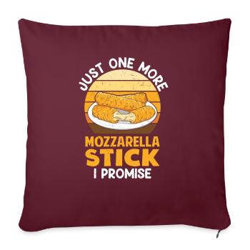 Bâtonnets de mozzarella au fromage - Housse de coussin décorative 45 x 45 cm - bordeaux - Devant