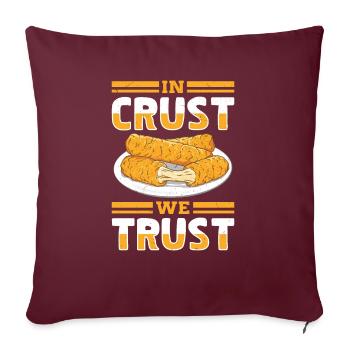 Bâtonnets de mozzarella au fromage - Housse de coussin décorative 45 x 45 cm - bordeaux - Devant