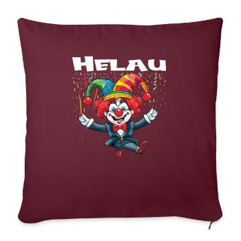 Karneval Kostüm Fasching Fastnacht - Sofakissenbezug 45 x 45 cm - Burgunderrot - Vorne