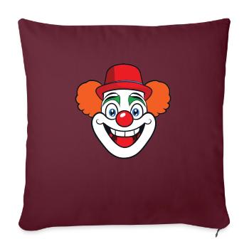 Karneval Kostüm Fasching Fastnacht - Sofakissenbezug 45 x 45 cm - Burgunderrot - Vorne