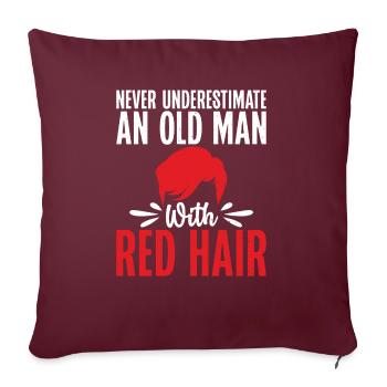 Redhead Gifts - Sofakissenbezug 45 x 45 cm - Burgunderrot - Vorne
