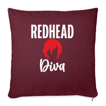 Redhead Gifts - Sofakissenbezug 45 x 45 cm - Burgunderrot - Vorne