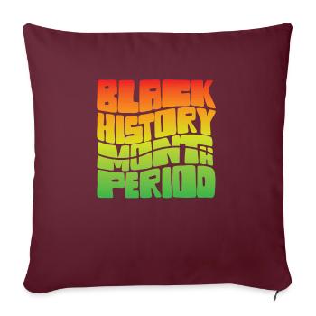 Période du Mois de l’histoire des Noirs Fierté afro-américaine - Housse de coussin décorative 45 x 45 cm - bordeaux - Devant