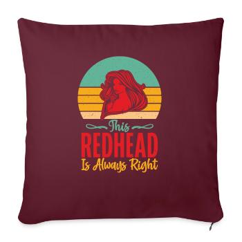 Redhead Gifts - Sofa pillowcase 17,3'' x 17,3'' (45 x 45 cm) - burgundy - Front
