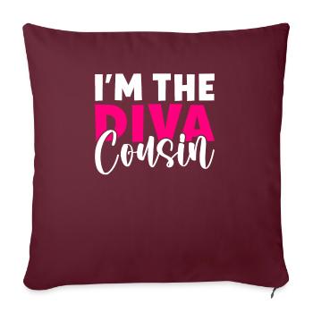 Cousin Gifts - Sofa pillowcase 17,3'' x 17,3'' (45 x 45 cm) - burgundy - Front