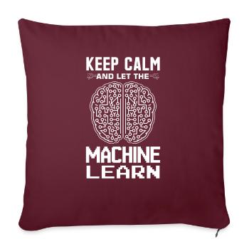 Machine Learning Algorithmen KI Datenanalyst - Sofakissenbezug 45 x 45 cm - Burgunderrot - Vorne