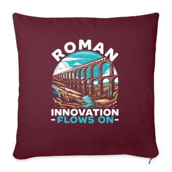 Aqueducs romains Ingénierie romaine Rome antique - Housse de coussin décorative 45 x 45 cm - bordeaux - Devant
