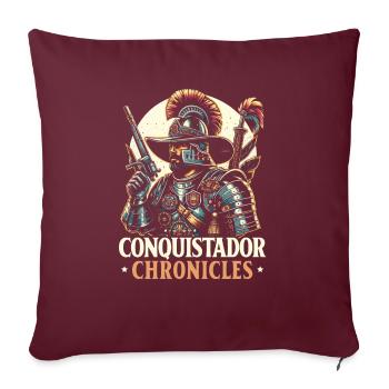 Spanischer Konquistador Kolonisator Entdecker Spanien - Sofakissenbezug 45 x 45 cm - Burgunderrot - Vorne