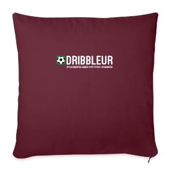 Dribbleur - Pour les rois du dribble au football - Housse de coussin décorative 45 x 45 cm - bordeaux - Devant