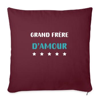 Personalisierte Liebe Big Brother - Sofakissenbezug 45 x 45 cm - Burgunderrot - Vorne