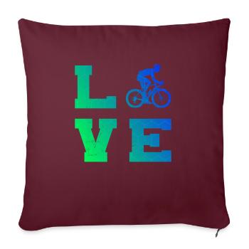 Vélo de route Vélo de route Vélo de route Cyclisme de route Hommes - Housse de coussin décorative 45 x 45 cm - bordeaux - Devant