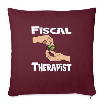 Le bureau des impôts des contribuables paie des impôts - Housse de coussin décorative 45 x 45 cm - bordeaux - Devant