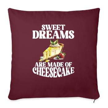 Cheesecake Gift - Sofa pillowcase 17,3'' x 17,3'' (45 x 45 cm) - burgundy - Front