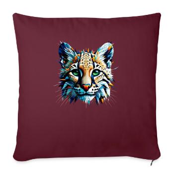 Polygone Art Ocelot Ocelots Nain Léopard - Housse de coussin décorative 45 x 45 cm - bordeaux - Devant