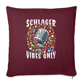 Chanteur allemand Schlager Mélomane d’Allemagne - Housse de coussin décorative 45 x 45 cm - bordeaux - Devant