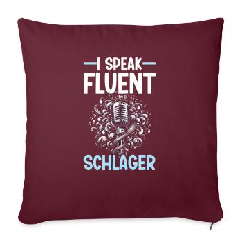 Chanteur allemand Schlager Mélomane d’Allemagne - Housse de coussin décorative 45 x 45 cm - bordeaux - Devant