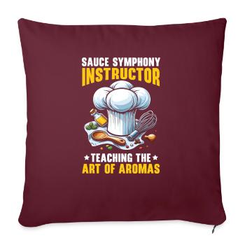 Arts culinaires Professeur Cuisine Chef cuisinier Cuisine - Housse de coussin décorative 45 x 45 cm - bordeaux - Devant