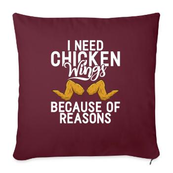 Chicken Wings Gifts - Sofa pillowcase 17,3'' x 17,3'' (45 x 45 cm) - burgundy - Front