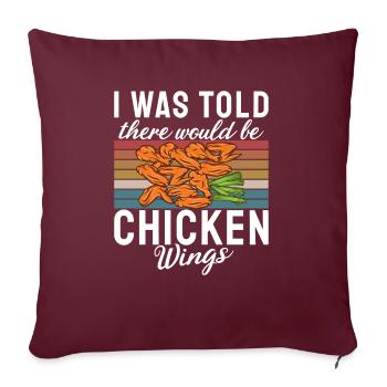 Chicken Wings Gifts - Sofa pillowcase 17,3'' x 17,3'' (45 x 45 cm) - burgundy - Front
