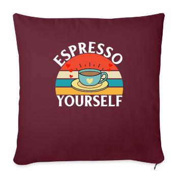 Coffee Gifts - Sofakissenbezug 45 x 45 cm - Burgunderrot - Vorne